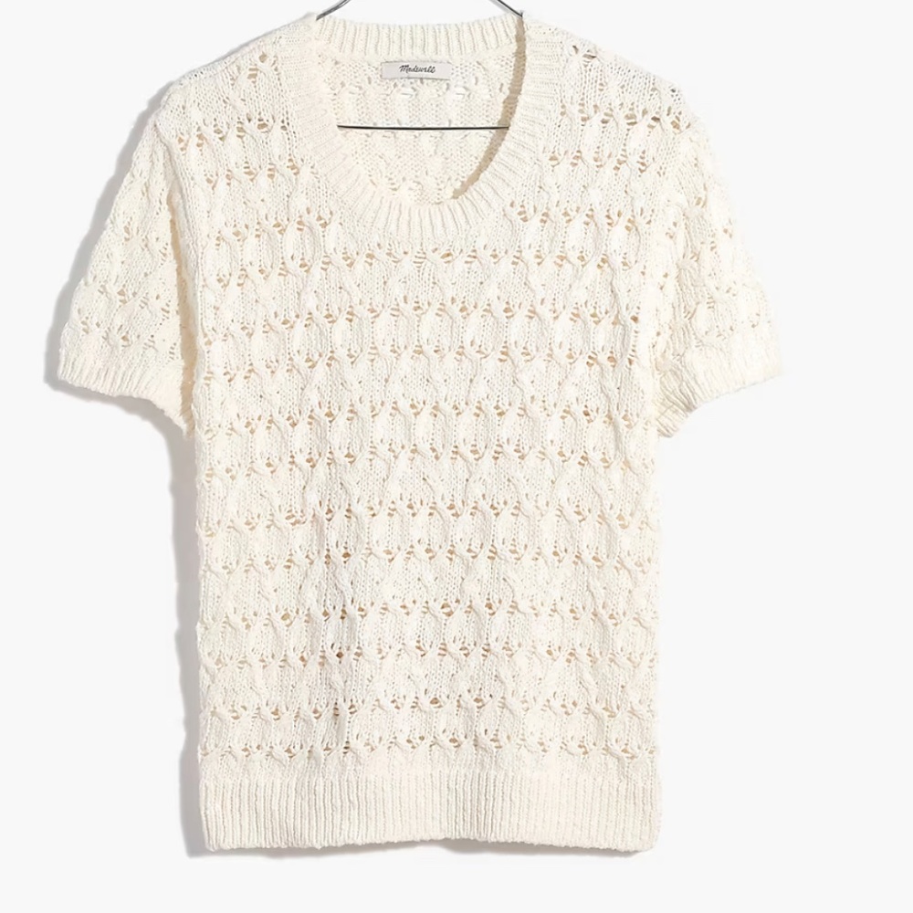 Madewell Carrington Cropped Boxy Sweater Tee - Picture 3 of 4